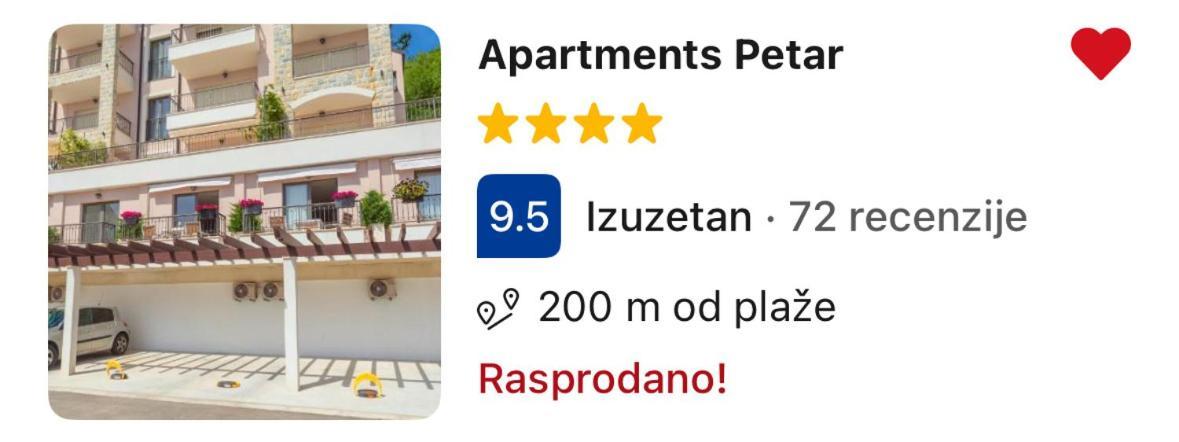 Apartments Petar Budva Zewnętrze zdjęcie